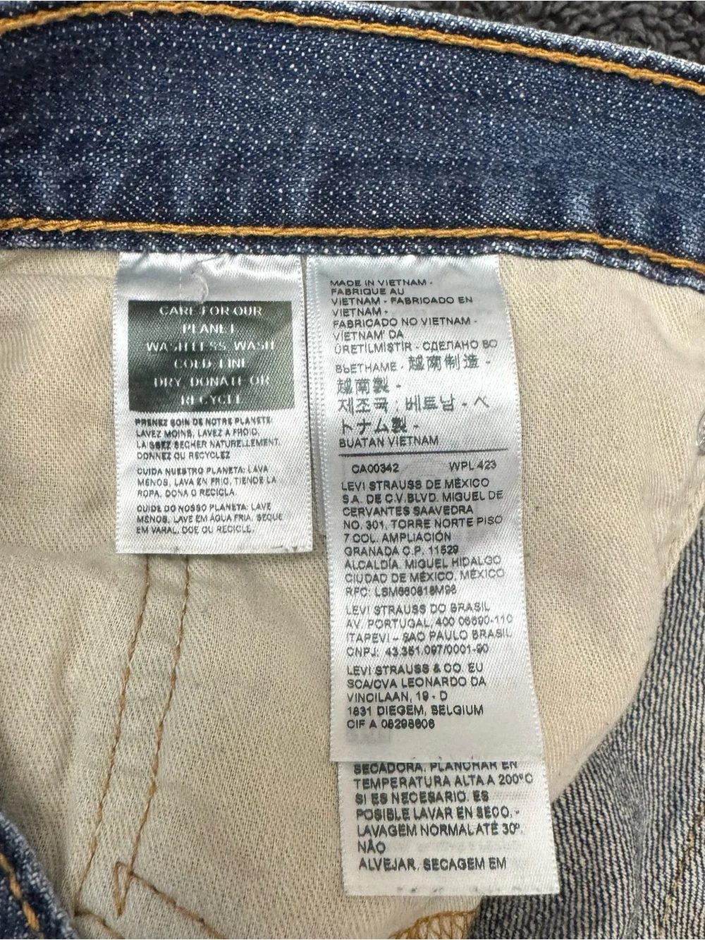 Mens Levis 559 Relaxed Straight Fit Denim Blue Jeans 40X32